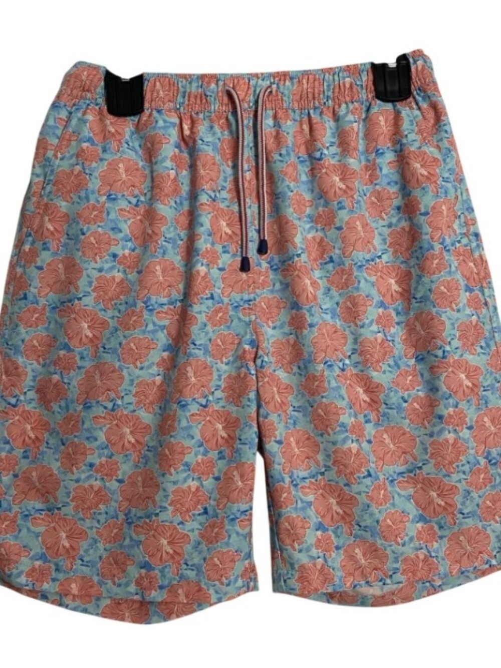 Peter Millar Seaside Pink Blue Mens Athletic Swim Board Shorts Size Medium